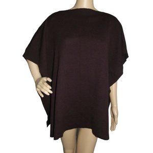 New York & Company Size Small Wine Burgundy Poncho Sweater knit (S 4-6)